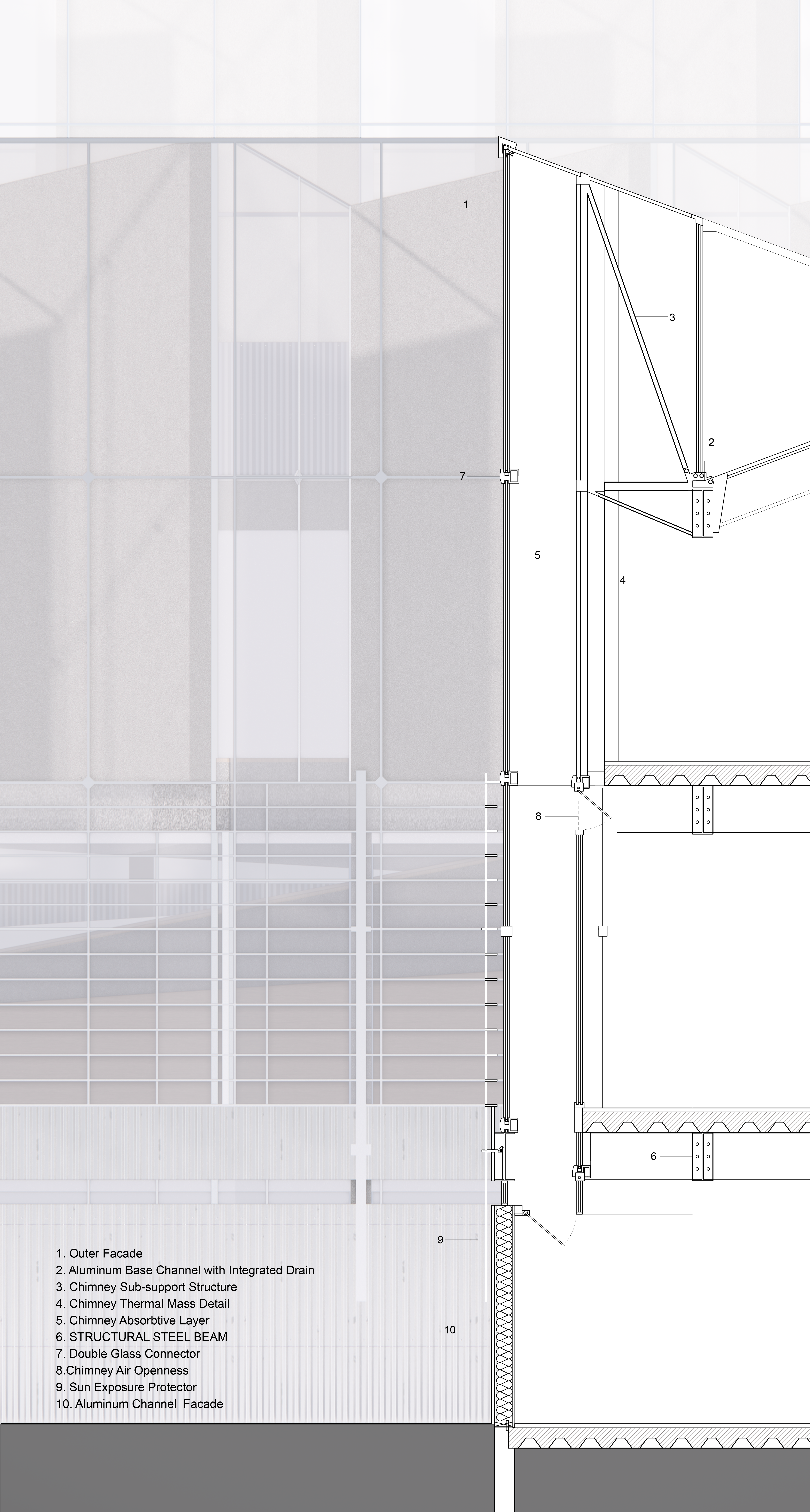 Environmental wall section detail