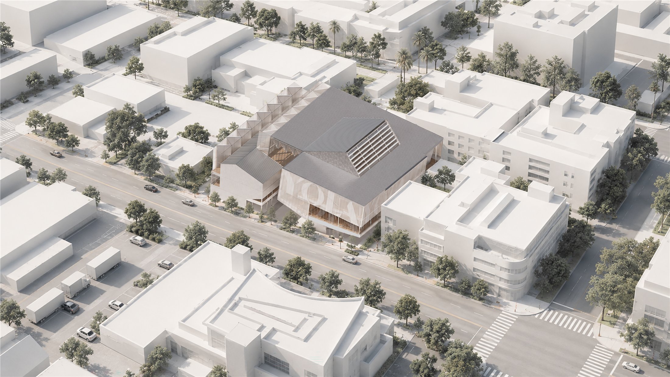 Site aerial axonometric